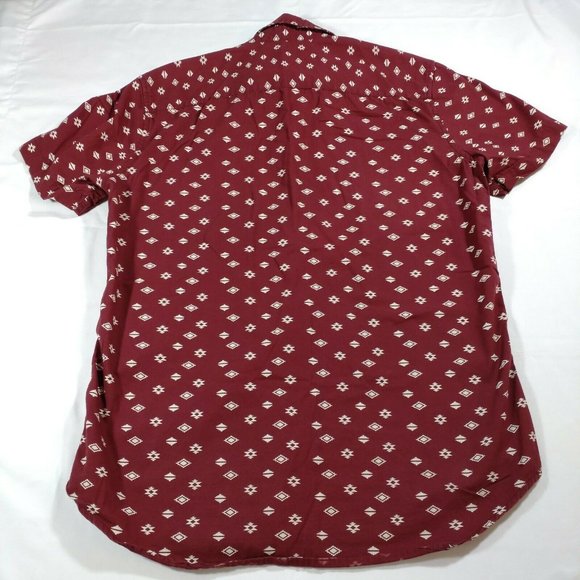 21 Men Size S Small Men's Short Sleeve Shirt Red - Picture 2 of 8